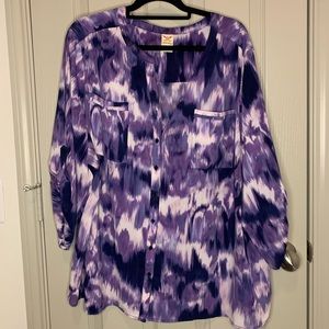 Faded Glory Button Down chiffon shirt